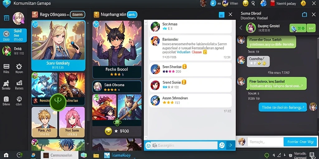 Screenshot memperlihatkan leaderboard dan interaksi antar pemain.